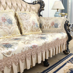 Retro &scaron;enilinis nėriniuotas sofos užvalkalas Gėlėtas odinis sofos užvalkalas Apsauginis porankis kėdės užvalkalas Neslystantis Europea Sofa cover-90x120cm