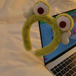 Kawaii Frog Hair galvos juostos Patogios aksominės plaukų juostelės Me&scaron;kos ausys Triu&scaron;io ausis Mielos galvos juostos Žieminiai plaukų aksesuarai