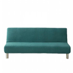 1 vnt. sofos-lovos užvalkalas be porankių, tamprus, sulankstomas, futono užvalkalas, atsparus dulkėms, elastingas, nuimamas, &bdquo;Fundas&ldquo; sofa L (190-210cm) tamsiai žalia spalva