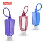 Mini rankų dezinfekavimo priemonė 30 ml silikoninis rankų gelio laikiklis, užpildomas kabliuku tu&scaron;čias i&scaron;spaudžiamas buteliukas, ne&scaron;iojamas kelioninis muilo dozatorius