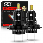 2 vnt. 3D LED H7 priekinių žibintų lemputės Canbus Be klaidų 6 pusių 1:1 Super 360 H7 Plug and Play Mini Dydžio Belaidė Priekinė Lempa su Ventiliatoriumi CSP Turbo Lempa 6000K 12V