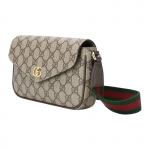 Gucci Ophidia Dvigubo G Logotipo Spaudžiamas Užsegimas Drobės ir Odos Mini Pečių Krep&scaron;ys Moteri&scaron;kas pečių krep&scaron;ys Ruda 764961-96IWG-8745 Basic Set (Bag+Dust Bag)