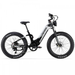 Elektrinis dviratis Cyrusher Trax 750W variklis 26 storos padangos pilna pakaba suaugusiųjų E-bike 52V 20AH hidraulinis diskinis stabdys Maksimali apkrova 150 kg With Accelerator-45Km/h balta