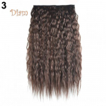 Tenfyer Sexy Long Gradient Spalva Vakarėlis Moteri&scaron;ki banguoti garbanoti prisegami plaukai 60cm tamsiai ruda spalva