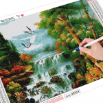 HUACAN 5D deimantinis siuvinėjimas Natūralus peizažas deimantinis tapyba peizažas kryželiu visi&scaron;kai deimantinė tapyba Kalėdų dovana Full Square 20*30 cm