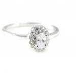 Bague Argent 'Celestina' blanc