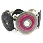 NOA [J1958] - Bracelet Cr&eacute;ateur 'Amandine' rose gris ry&scaron;kiai rožinė