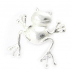 Dolce Vita [K4114] - Broche Cr&eacute;ateur 'Grenouille' Argent&eacute;
