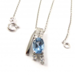 Altesse [K6411] - Collier Argent 'Scarlett' topaze bleu