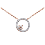 Altesse [Q4848] - Collier plaqu&eacute; or 'Scarlett' blanc dor&eacute; ros&eacute; - 13 mm balta