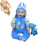 BZDOLL 55 CM mink&scaron;tas silikoninis Reborn Baby Boy lėlės žaislas mergaitei, gyvas 22 colių tikrovi&scaron;ki vinilo &scaron;viesūs plaukai Bebe Play House Boneca Full Body Silicone