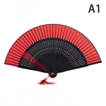 Kinų stiliaus juoda sulankstoma vėduoklė, moteri&scaron;ka klasikinių &scaron;okių gerbėja