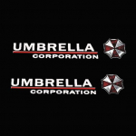 1 Pora Umbrella Corporation Automobilio galinio vaizdo veidrodžio atspindintys lipdukai balta