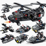 700 vnt. Miesto policijos 6 dviejuose karinio jūrų laivyno &bdquo;Swat Transporter&ldquo; komandos sraigtasparnio modeliai, minifigūrėlės, statybiniai blokai, vaikai, plytos, mokomieji žaislai, berniukų dovanos