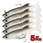 1/3/5 vnt Soft Jig silikoniniai žvejybos masalai Dirbtinis masalas Bass žvejybos masalas Cool žvejybos priedas gėlame ir sūriame vandenyje 5pcs