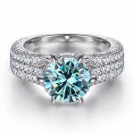 BagueRingen 2ct moissanite žiedai originalūs sidabriniai 925 juvelyriniai vestuviniai žiedai moteri&scaron;ki papuo&scaron;alai dovanos dydis 5-10 10