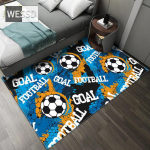 Futbolo kilimas Animacinių filmų miegamojo kilimas, skirtas mink&scaron;tam flaneliniam paauglių kilimui 160x200cm 1pcs