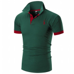 Nauji vyri&scaron;ki polo mar&scaron;kinėliai mar&scaron;kinėliai trumpomis rankovėmis kontrastingos spalvos SML XL XXL L žalia