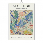Matisse Geometric Leaf Abstrakčios linijos Veido Sienų Menas Drobės Tapyba &Scaron;iaurės &scaron;alių plakatai ir spaudiniai Sienų nuotraukos, skirtos svetainės dekoravimui 21cm&times;30cm NoFrame