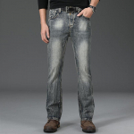 Vyri&scaron;kos &bdquo;Micro Flare&ldquo; džinsinės kelnės Retro Nostalgic Denim FIared kelnės Vyri&scaron;ki dizainerio klasikiniai džinsai Džinsai Vyri&scaron;ki