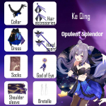 Auk&scaron;tos kokybės Genshin Impact Keqing Cosplay kostiumų uniformos perukas Anime kinų stiliaus Helovino kostiumų žaidimas XS