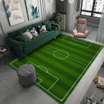 3D futbolo aik&scaron;tės kilimas vaikų kambariui Mink&scaron;tas grindų kilimėlis, mikropluo&scaron;tas, didelis kilimas vaikams, plaunamas kūdikių kambario žaidimų kilimėlis berniukams 120cm x 160cm