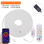 12V RGB LED neoninė &scaron;viesa 6x12mm lanksti juostelė vandeniui atsparūs silikoniniai &scaron;viestuvai 3535 96LED Tuya Wifi i&scaron;manusis nuotolinio valdymo pultas pritemdomas dekoras