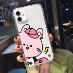 GYKZ Mielas Dinozauras Me&scaron;kutis Pora Skaidrus Telefono Dėklas iPhone 13 12 11 Pro XS MAX XR X SE2 6S 7 8 Plus Gyvūno Silikoninis Dangtelis Coque iPhone 6 plus