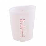 250/500 ml Daugkartinio naudojimo matavimo taurelė su apvalia burna Lengvai valomas pasidaryk pats S balta