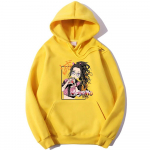 Dideli gobtuvai Unisex Moteri&scaron;ki megztiniai Kawaii Anime Graphic Kasdieniai su gobtuvu Kamado Nezuko Hoodie Unisex Demon Slayer Hoody Tops Unisex Hoodie