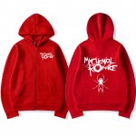 Roko grupė &bdquo;My Chemical Romance Mcr Dead&ldquo; gobtuvas su užtrauktuku Juodas paradas &bdquo;Punk Emo&ldquo; megztiniai su užtrauktuku Vyri&scaron;ki mada senoviniai gobtuvai Paltai S
