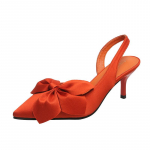 Moteri&scaron;ki vasariniai sandalai smailianosiais lankeliais Vieno žodžio &scaron;lepetės plok&scaron;čias dugnas retro stiliaus kvėpuojantys sandalai Zapatos Para Mujer 39 oranžinė