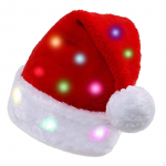 Kalėdinė skrybėlė Kalėdų galvos apdangalų rekvizitai LED Kalėdų Senelio ap&scaron;vietimas sceniniam Cosplay pasirodymui 45cm for Adults