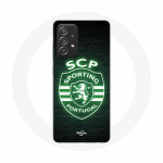 Coque Samsung Galaxy A52 sporting portugal lumineux fond noir
