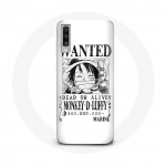 Coque Samsung Galaxy A70 One Piece Manga affiche de recherche Blanche