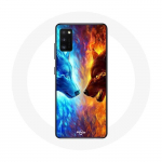 Coque pour Samsung Galaxy S20 plus Loup de Glace et de feu