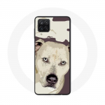 Coque pour Samsung Galaxy A42 5G Chien de Pitbull Blanc