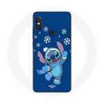 Coque pour Xiaomi Redmi Note 5 AI Dual Camera Stitch neige No&euml;l bleu mėlyna