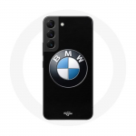 Dėklas Samsung Galaxy S22 BMW Logo juodas fonas