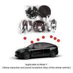 Tesla Model 3 Y X S Automobilio durų sandarinimo juostų komplektas Garso izoliacija Triuk&scaron;mo izoliacija Sandarinimo oro juosta 2023 I&scaron;orės priedai Model Y