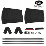 2 vnt. / komplektas Automobilio užuolaidos Automobilio lango skydas nuo saulės poliesterio saulės skydelio žaliuzės dangtelis priekiniai galiniai langai automobilio stilius 50S Black