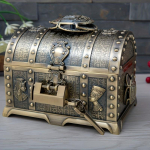 1pc Metal Creative Multi-layer Jewelry Box, High-end Exquisite Large Storage Box With Lock, Ideal choice for Gifts