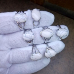 5vnt lydinio žiedas Turquoise smiliaus žiedas moteri&scaron;kas akmeninis žiedinis papuo&scaron;alas balta