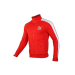 Puma Įspūdinga laisvalaikio striukė su apykakle Vyri&scaron;ki vir&scaron;utiniai drabužiai ry&scaron;kiai raudona 595976-11 M