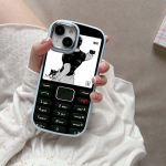 skirtas iPhone 13 14 15 Pro Max Samsung Galaxy A14 A15 A24 Xiaomi 13T Redmi 12C Soft Chubby telefono dėklas A46 Juokingas retro mygtuko dizaino TPU dangtelis Xiaomi 13T Pro