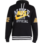 Nike Spausdintas Didelis Logotipas Siuvinėtas Raidėmis Gobtuvas Vyri&scaron;ki Vir&scaron;utiniai Drabužiai Juodas DD6169-010 L