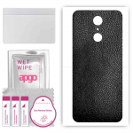 apgo Protective Skin Sticker for the back compatible with Cubot Nova, Wrap Film, Foil, Vinyl - Pattern Black Leather