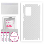 apgo Protective Skin Sticker for the back+sides compatible with Xiaomi 11T Pro, Full Wrap Film, Foil, Vinyl - Pattern Transparent Carbon