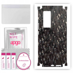 apgo Protective Skin Sticker for the back+sides compatible with vivo X50 Pro, Full Wrap Film, Foil, Vinyl - Pattern Carbon Black Pixel