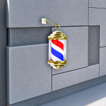 &bdquo;Barber Pole Light Shop&ldquo; LED juostelės &bdquo;Classic&ldquo;, &bdquo;Barbershop Rotating Light&ldquo;, Kirpykla 32 black and white